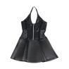 Subblime - 957704 Robe En Cuir À Fermeture Éclair En Dentelle Noire S/M